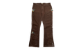 LA Flare Carpenter Pants Paint Splatter "Dark Brown Multi" GDLFCDB