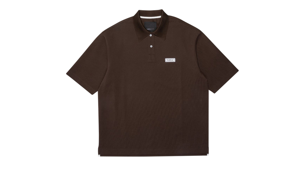 PIQUE OVERSIZED POLO "Brown" P124 MPDB423