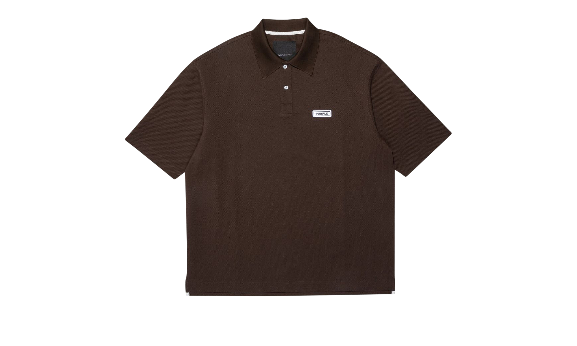 PIQUE OVERSIZED POLO "Brown" P124 MPDB423