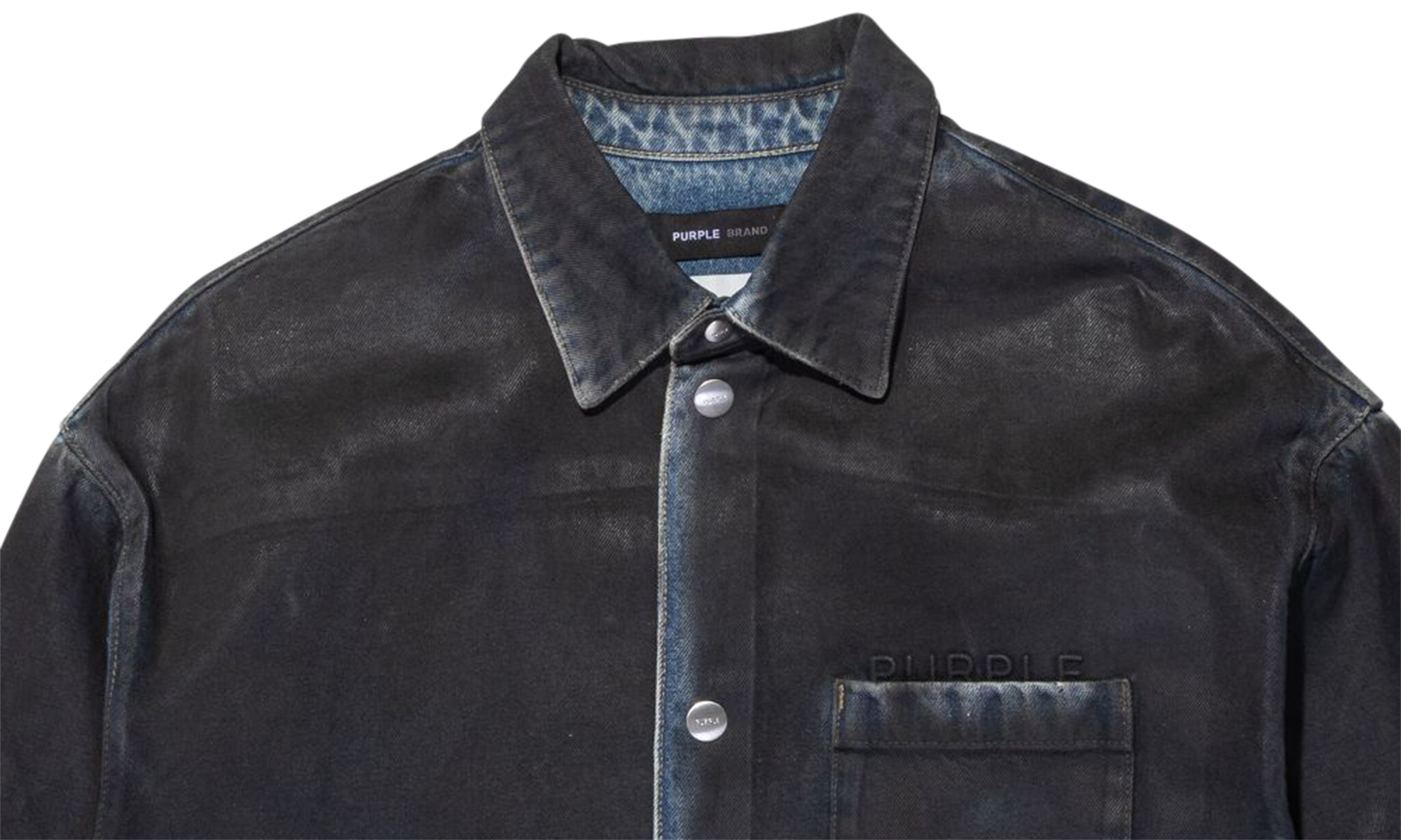 COATED SHIRT JACKET "Black" P034 CSJB423