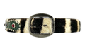 Reptile Studded Fur Belt "Black" GDRSFBB