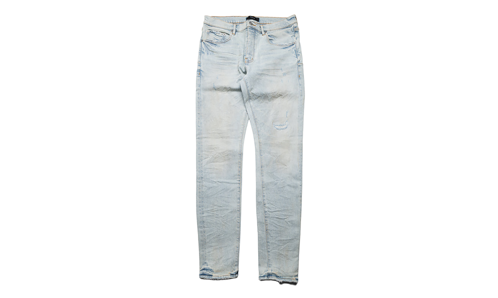 Skinny Fade Distressed Jeans "Light Indigo" P001 SKZB325