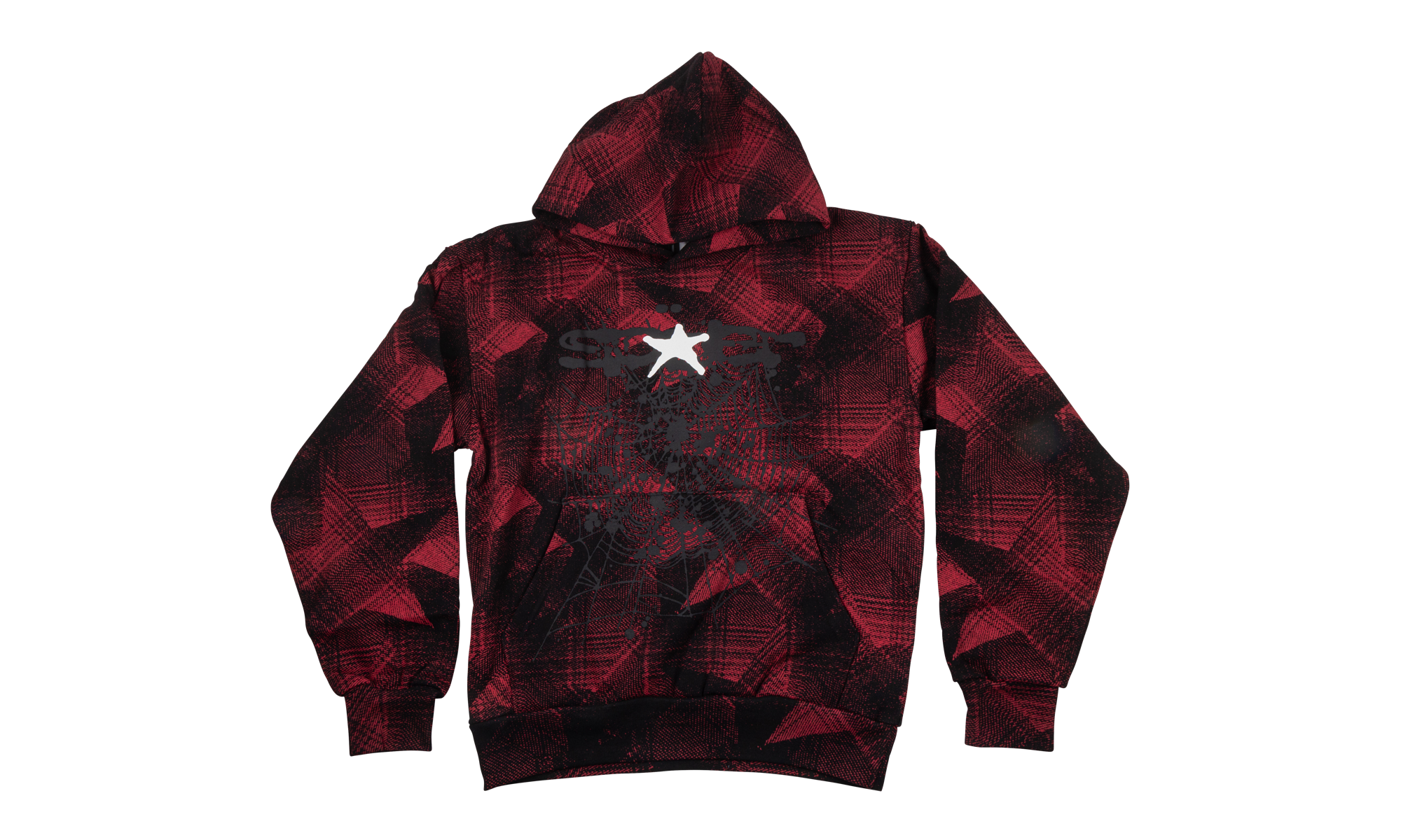 PLAID SPLATT HOODIE "Black" SP5der299