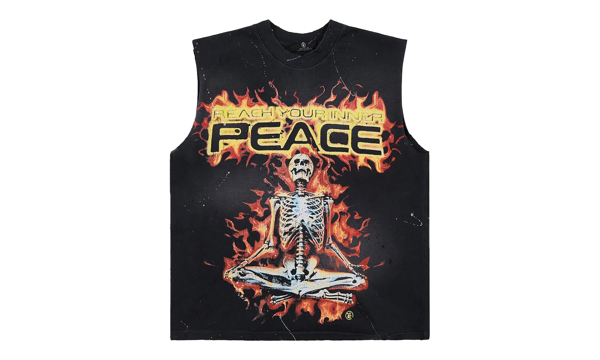 INNER PEACE SKELETON Sleeveless Tee "Black" HSR068