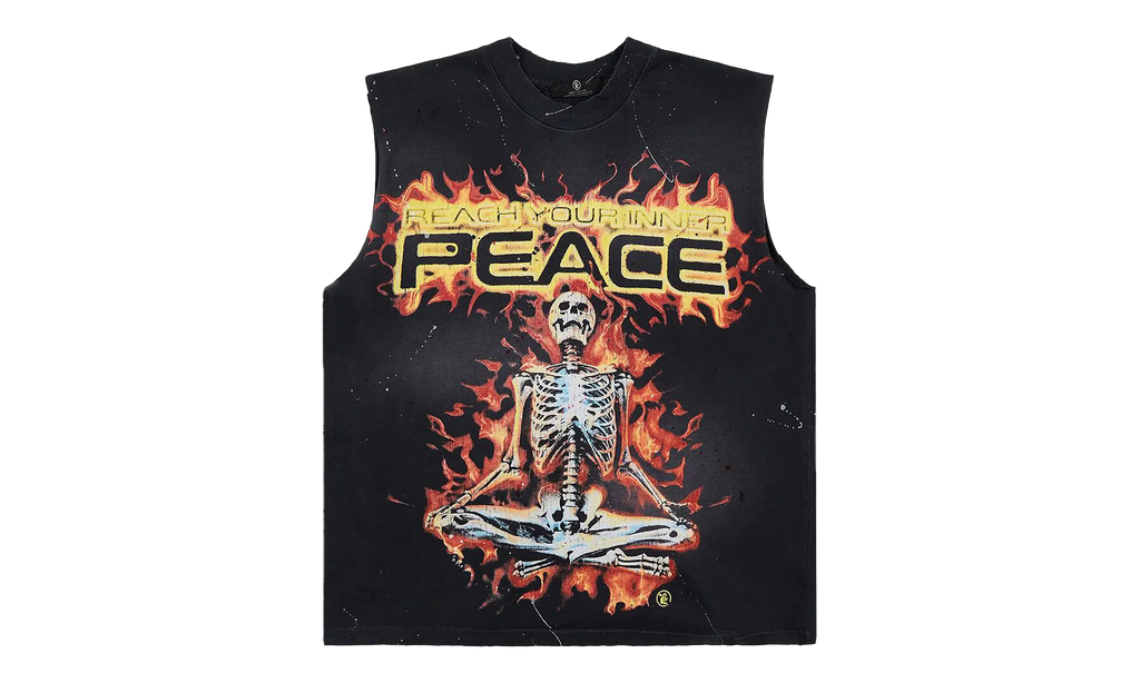 INNER PEACE SKELETON Sleeveless Tee "Black" HSR068