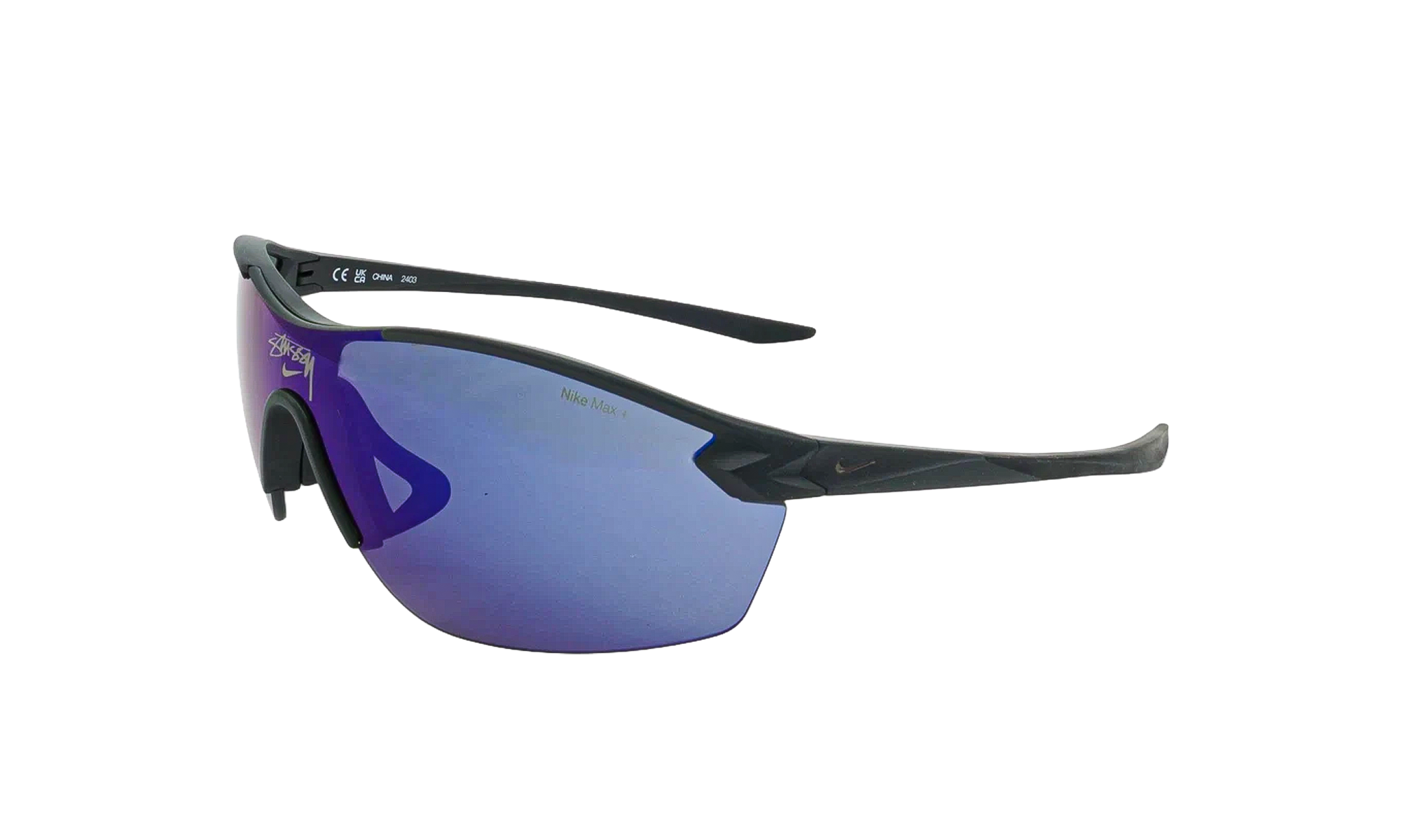 Victory Elite Sunglasses "Stussy - Matte Black / Blue Mirror" EV24029 010