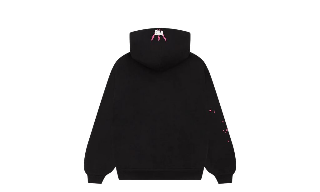 555 WEB HOODIE & SWEATSHIRT "Black, Pink" SS05FW24BLK