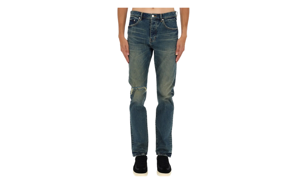 P005 Stratos Vintage Knee Slit Jeans "Dark Indigo" P005 SVKD425