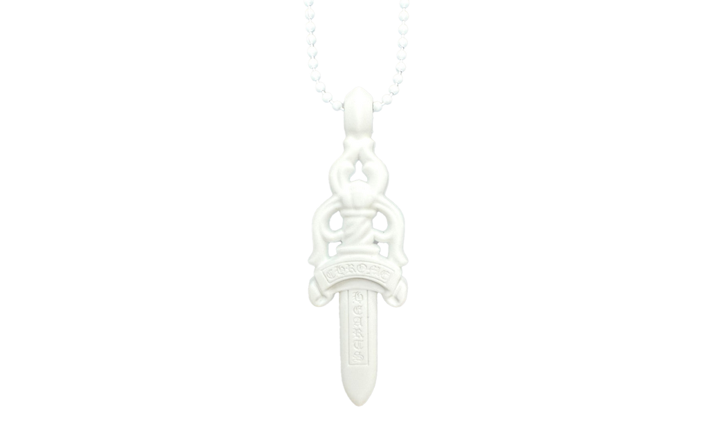 Silicone Dagger Necklace "White" CHRM0512