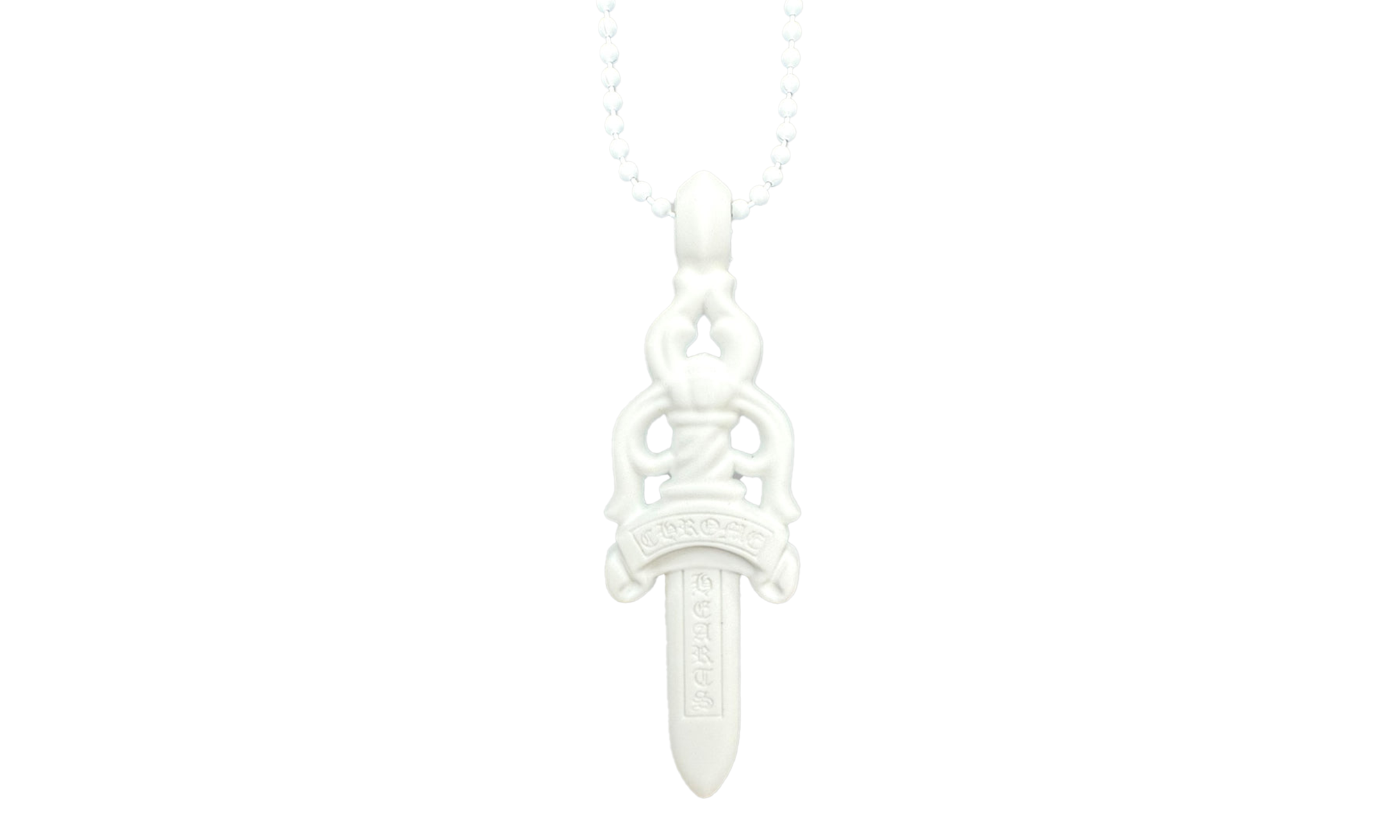 Silicone Dagger Necklace "White" CHRM0512