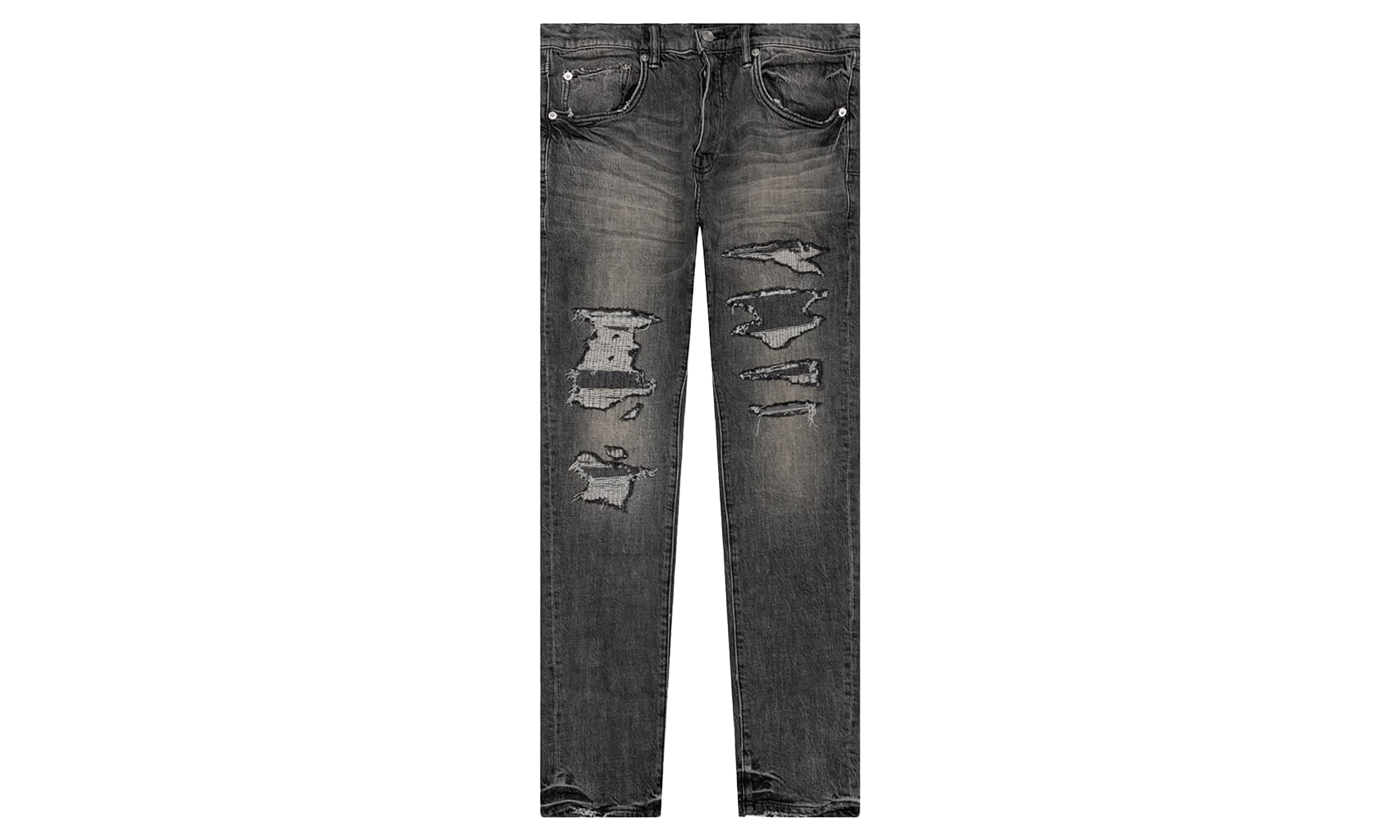Four Pocket Destroy Silicone Outline Jeans P001 FPGR222