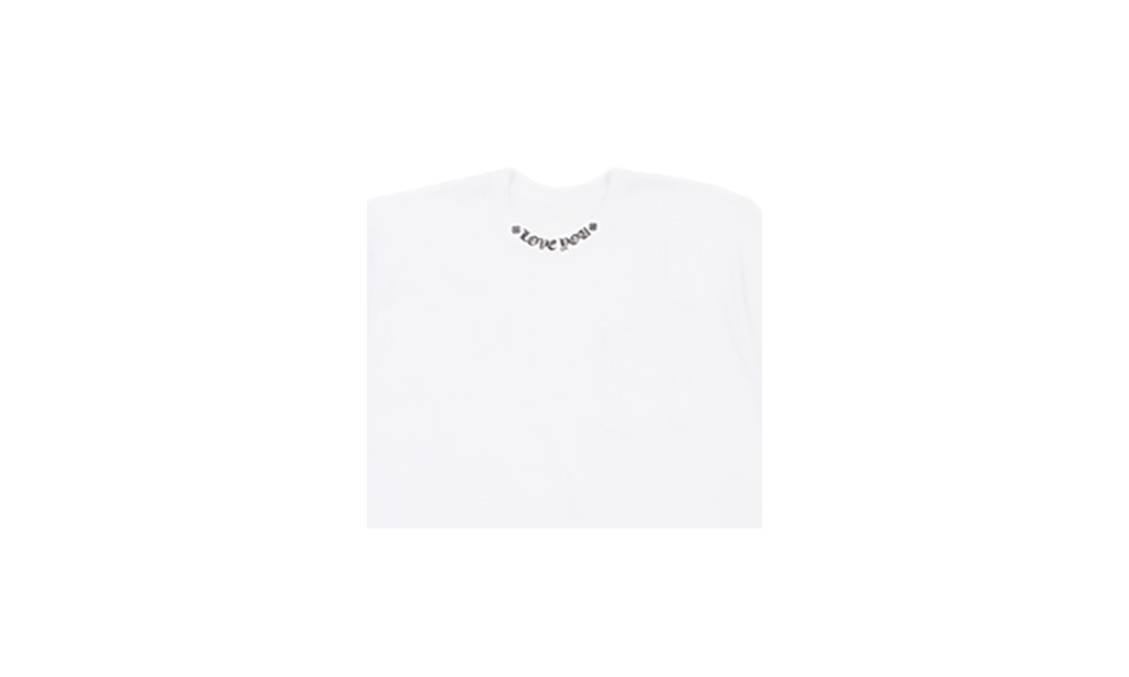 LOVE YOU Neck Logo Tee "White" CHRM0460