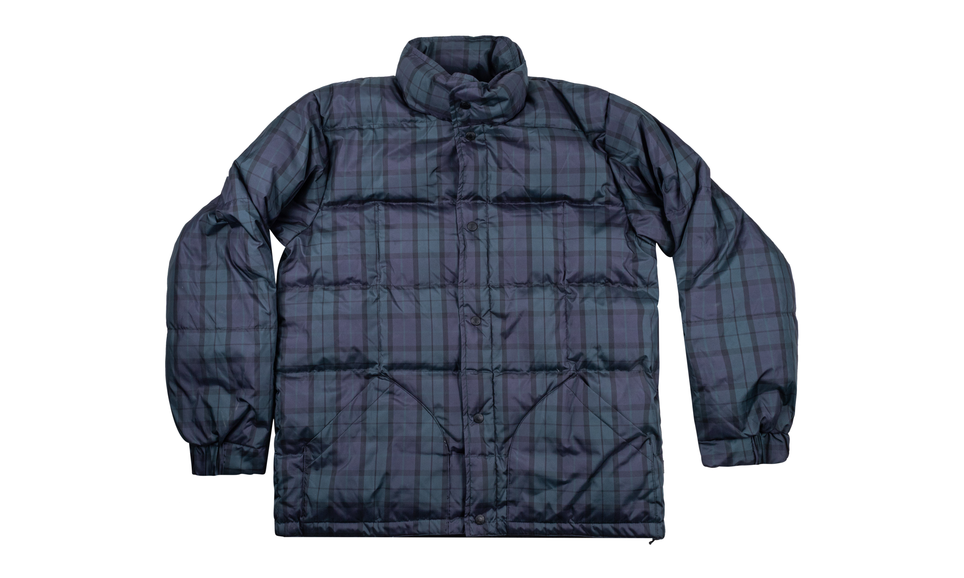 Plaid Puffer Jacket "Navy" STUS104