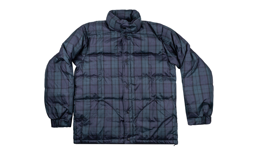 Plaid Puffer Jacket "Navy" STUS104