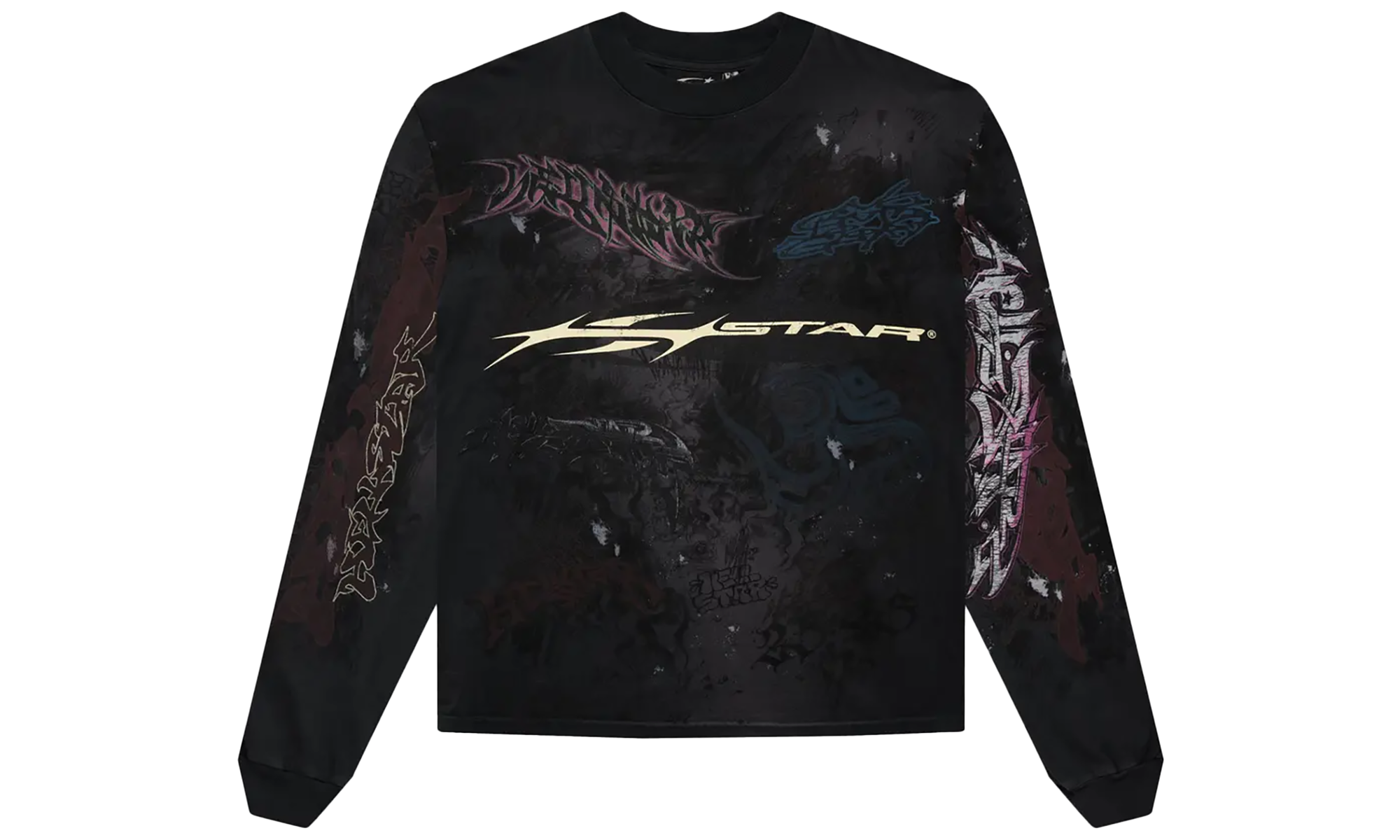 Graffiti L/S T-Shirt Black "Black" HSR046