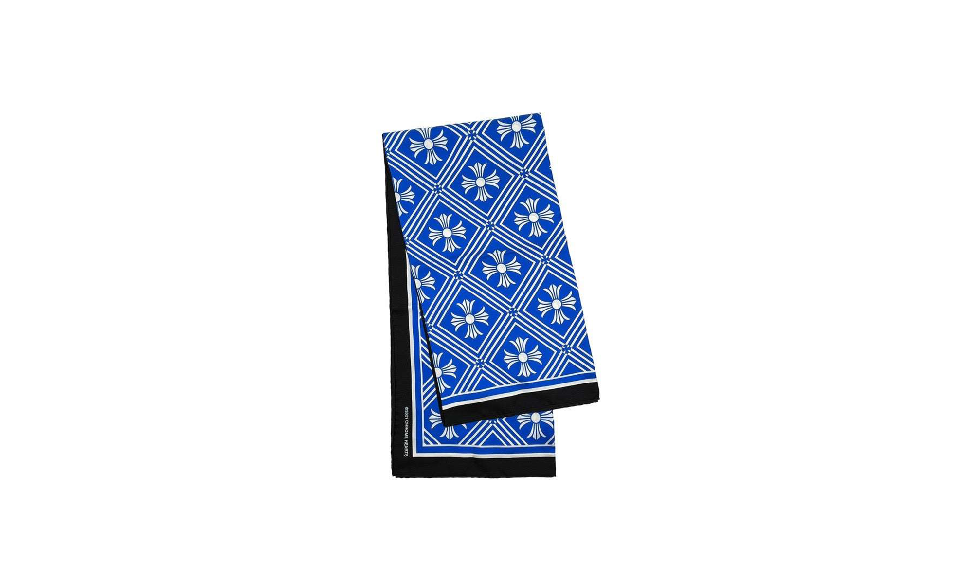Cross Silk Scarf "Blue" CHRM0531