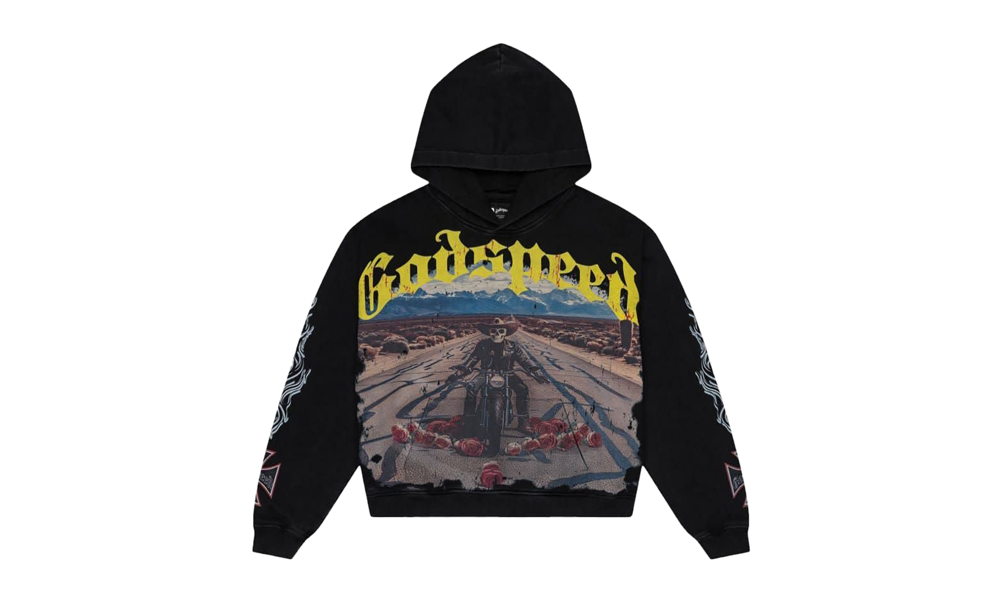 Long Lonely Road Hoodie "Black Wash" G6P55Q7F