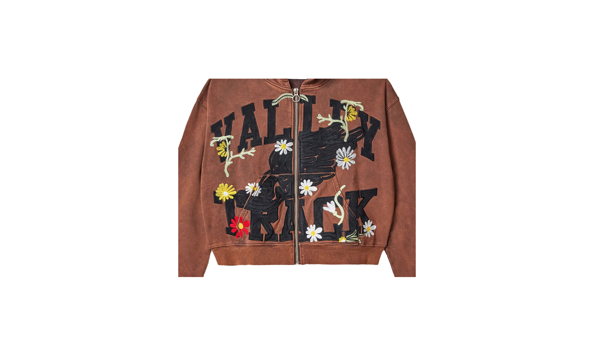 HARMONY GARDEN ZIP UP HOODIE "BROWN" UNGTKD3Z