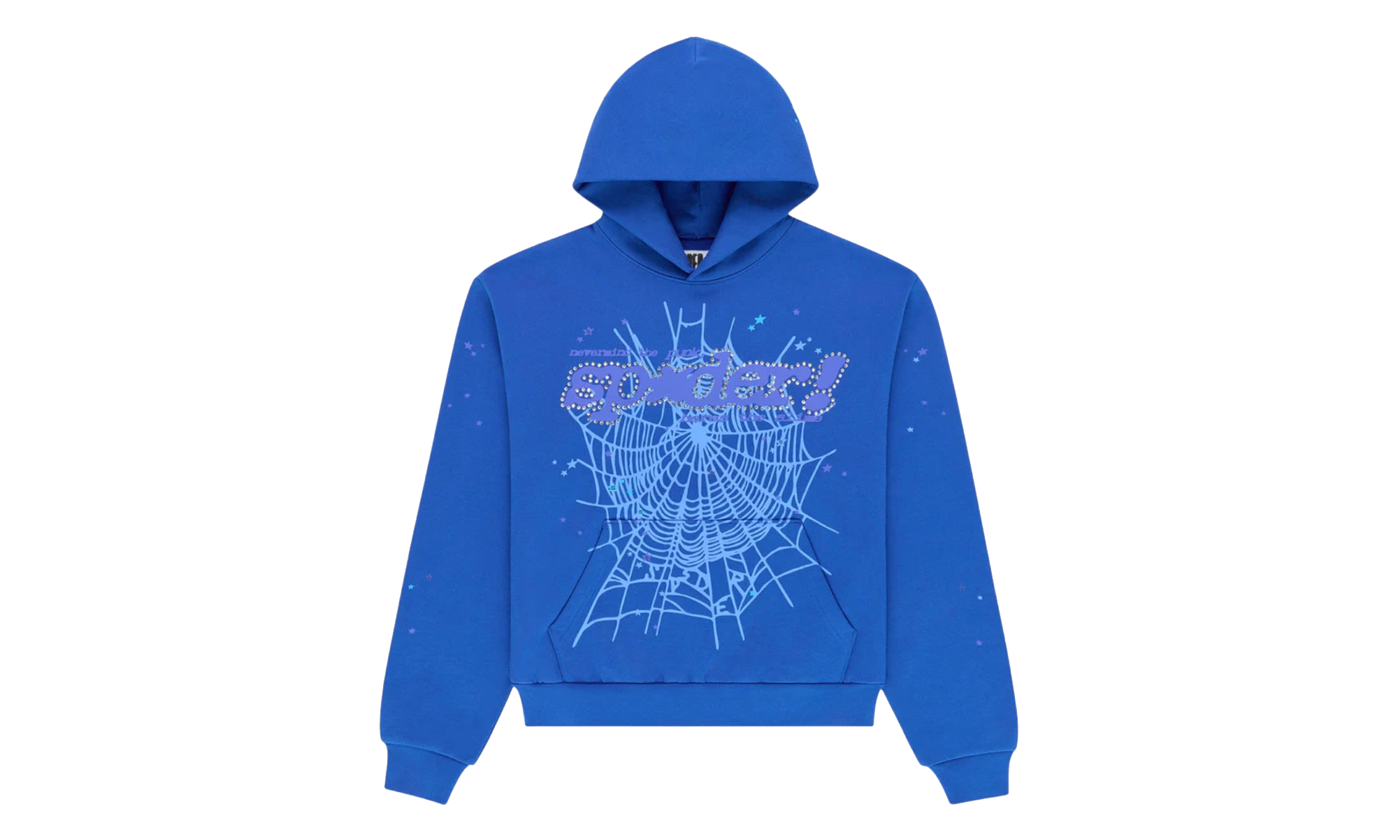 Rhinestone Punk V2 Hoodie "Blue" SP5der408