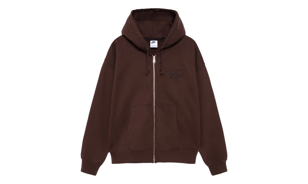 Stussy Stone Washed Fleece Zip Hoodie "Dark Cinder" FJ9175261 DACI