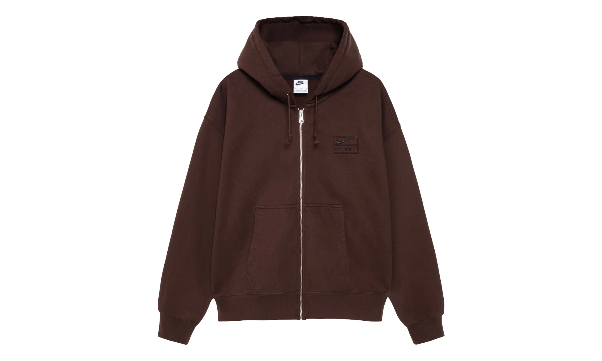Stussy Stone Washed Fleece Zip Hoodie "Dark Cinder" FJ9175261 DACI