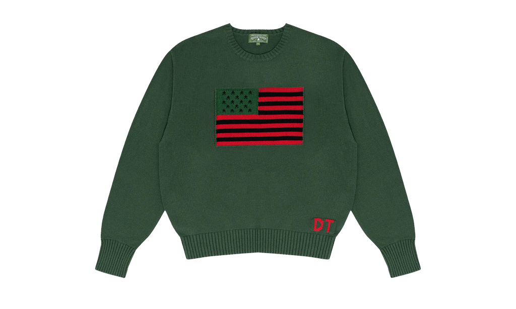1619 Pan African Flag Sweater "Green" DT236