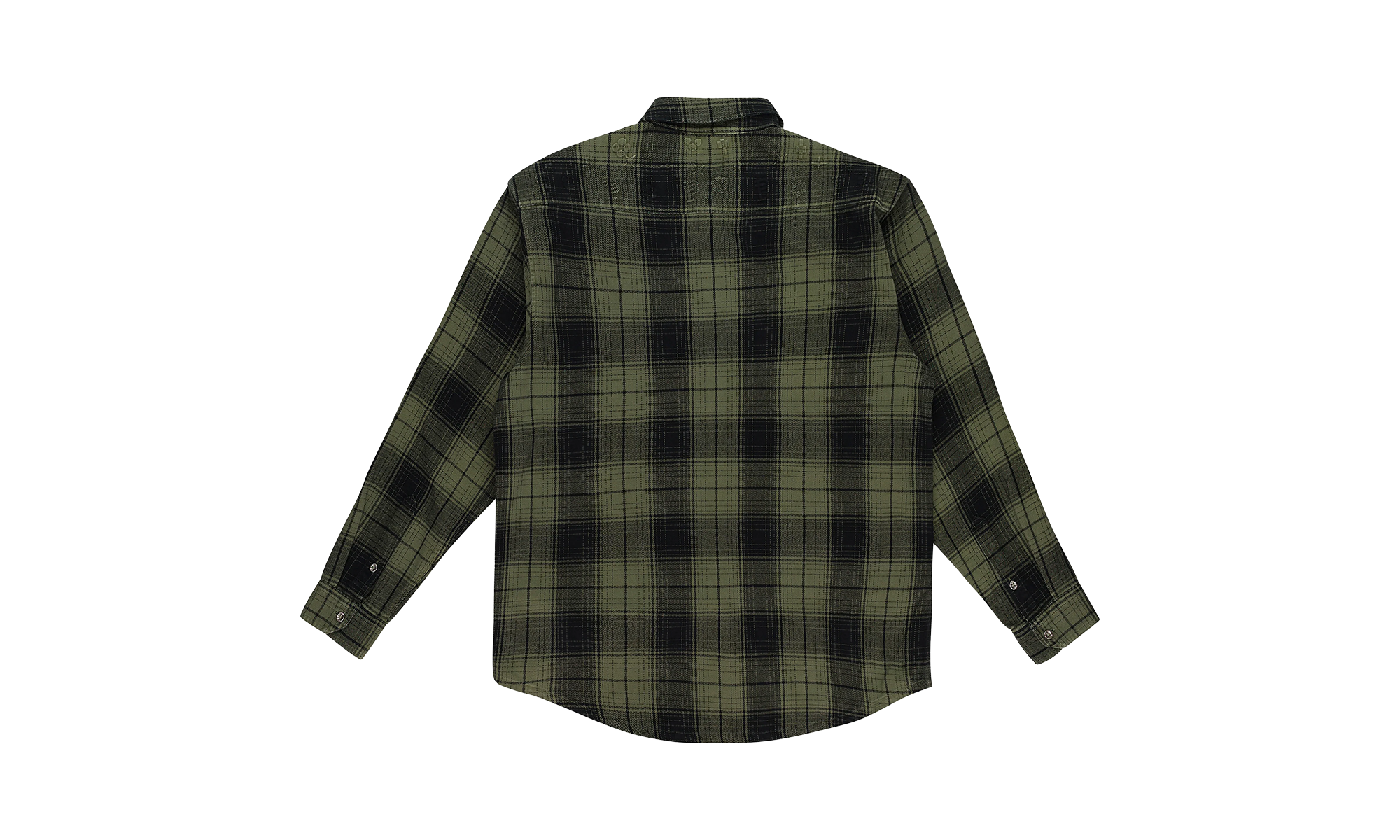 PLAID FLANNEL LS SHIRT CASUAL BUTTON-DOWN SHIRT "GREEN" PRP XTPS 0021