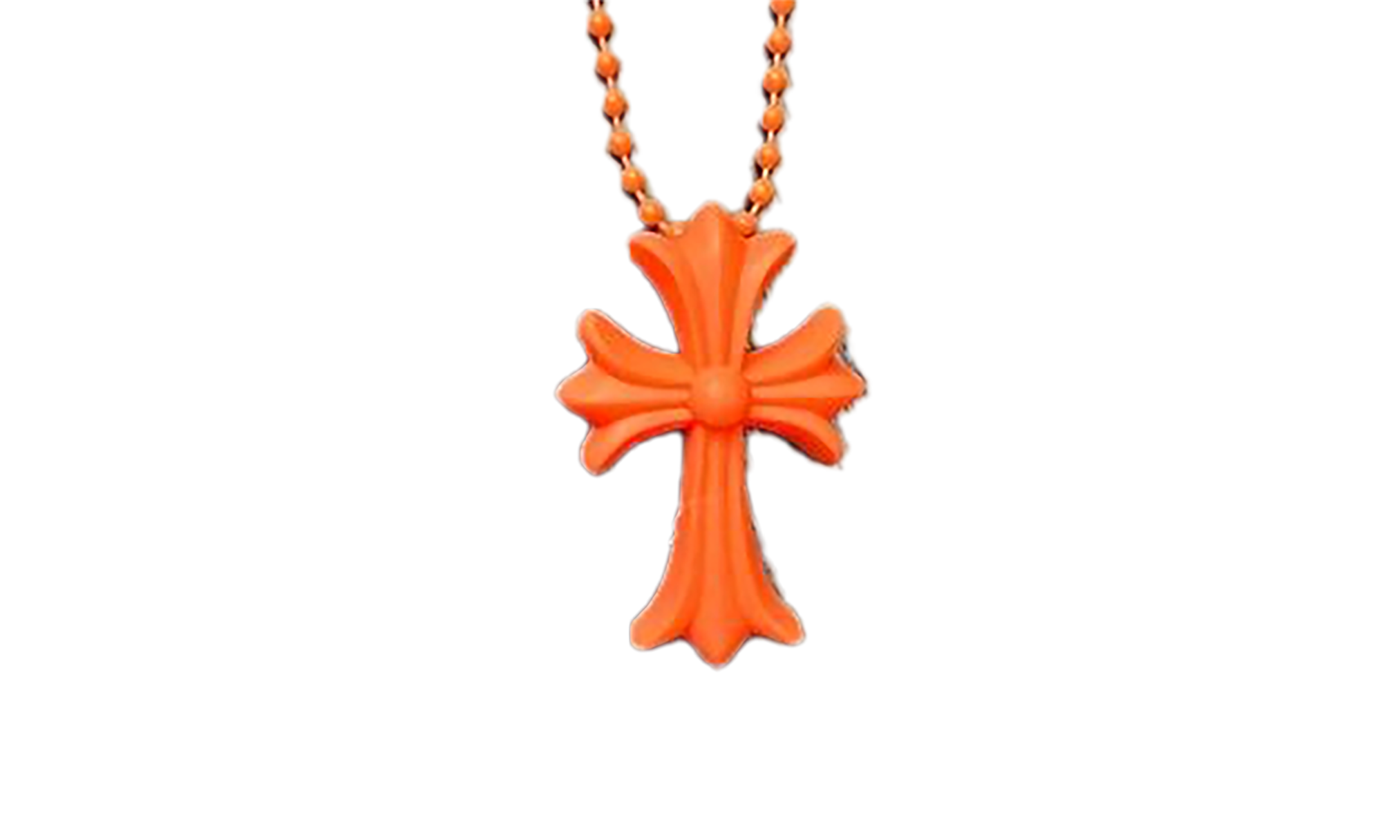 Silicrone Cross Necklace "Orange" CHRM0492