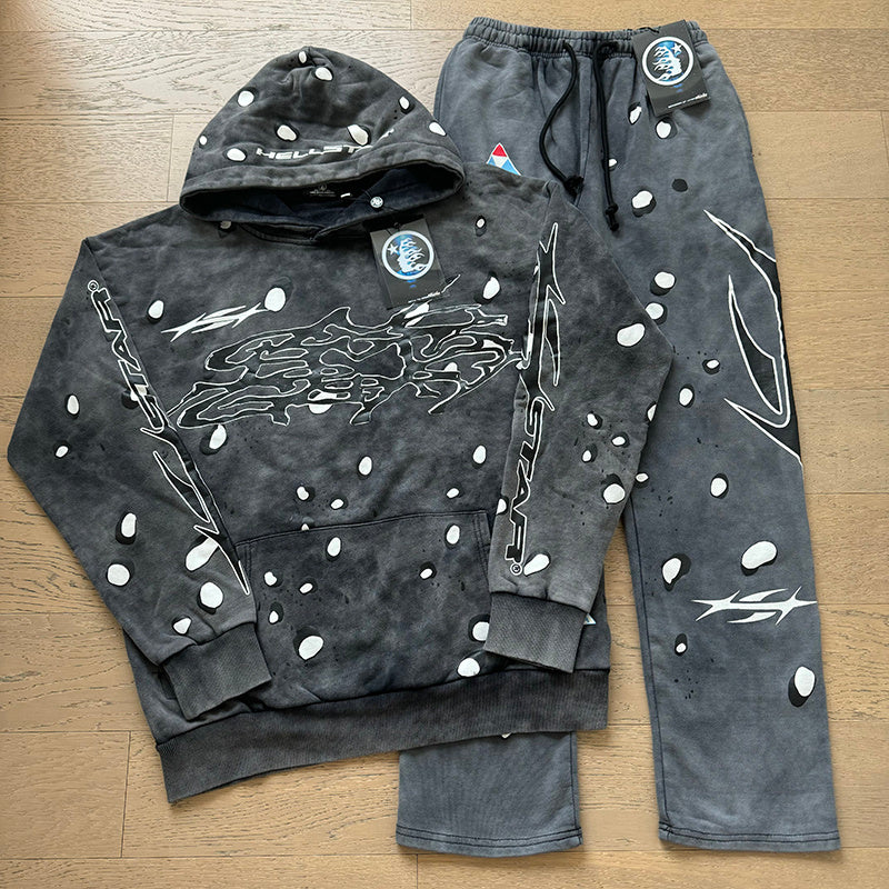 Hellstar Records Graphic Hoodie & Sweatpants Matching Set