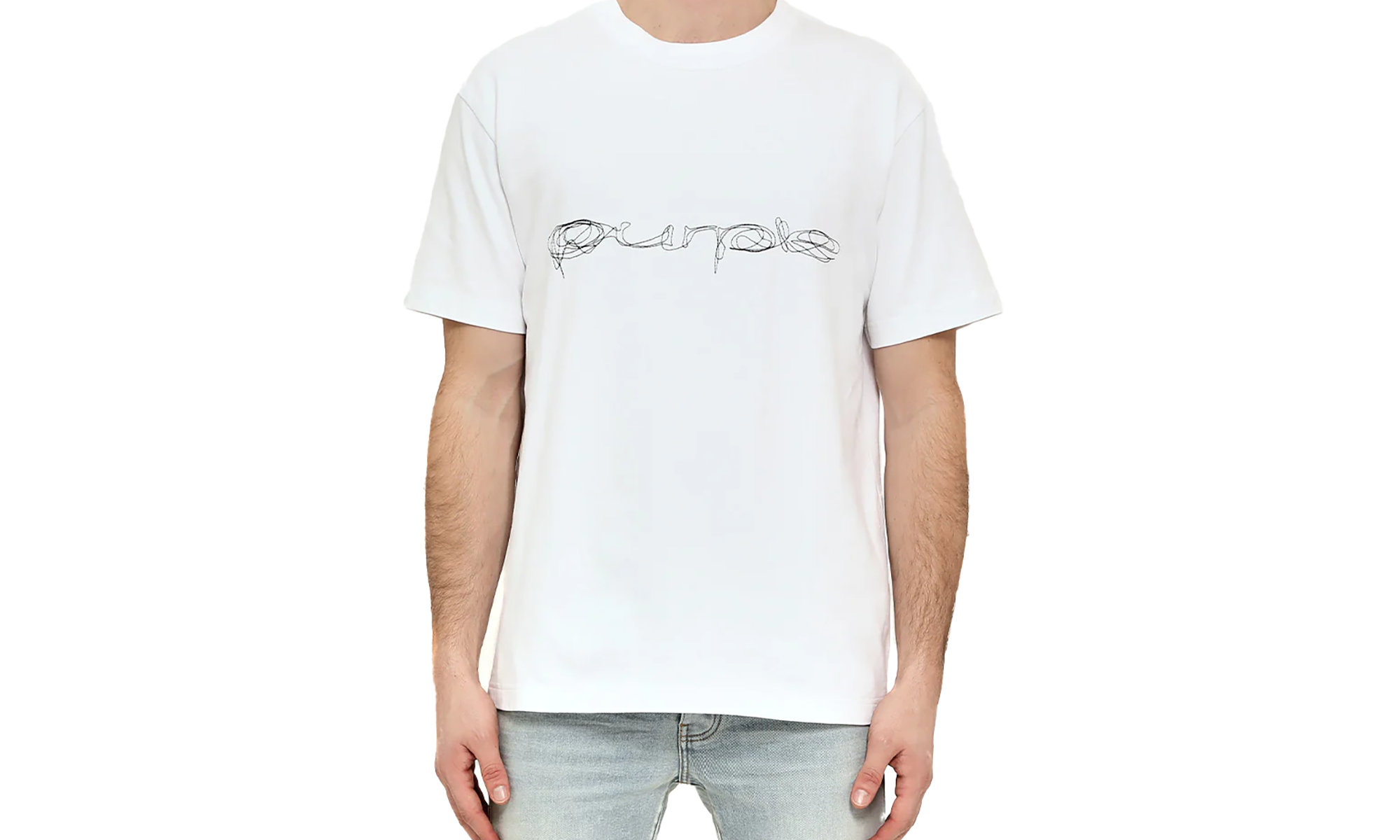 Heavyweight Script SS Tee "White" P117 HWLS425