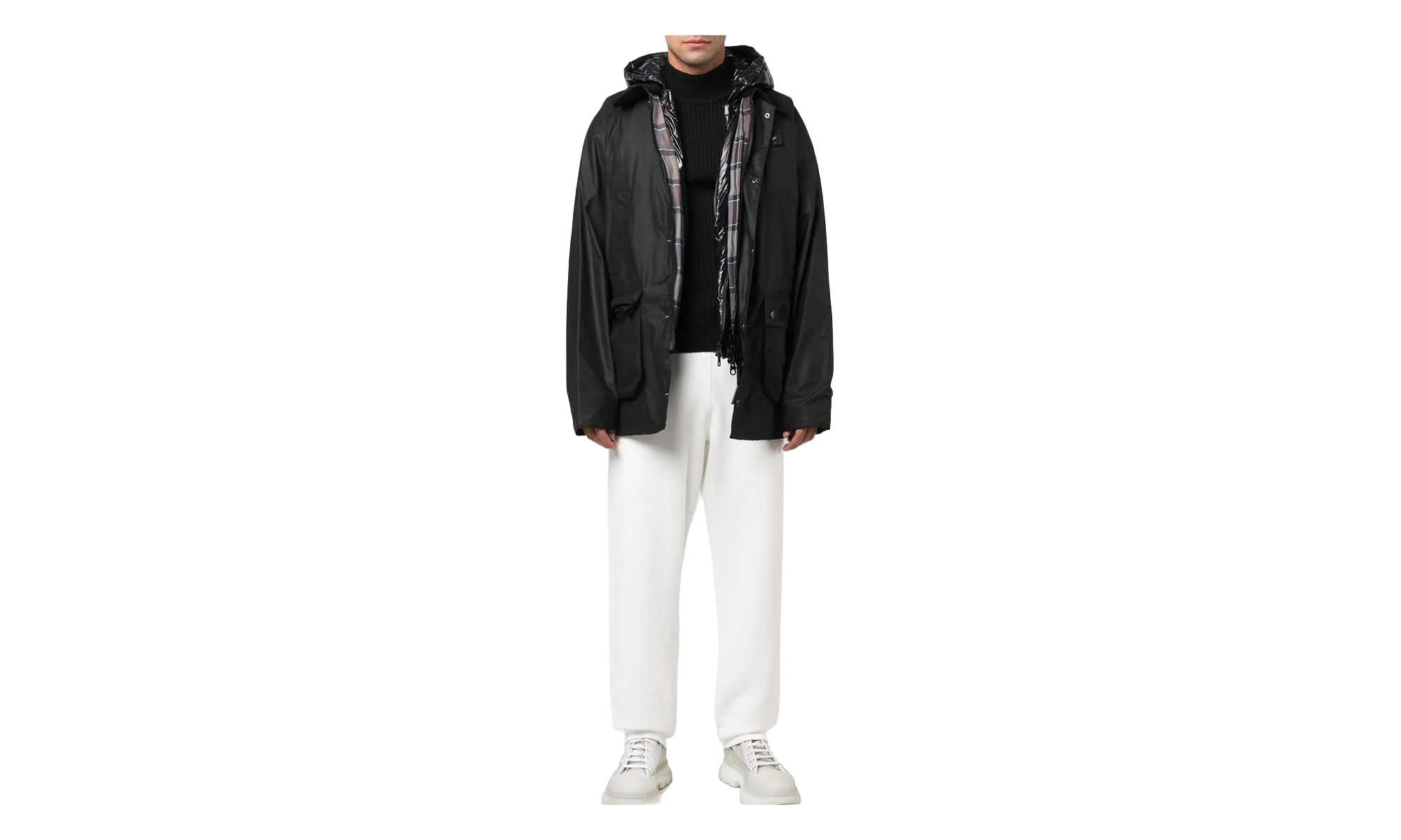 Pantalone in Felpa / Logo-Patch Track Pants "White" MON11