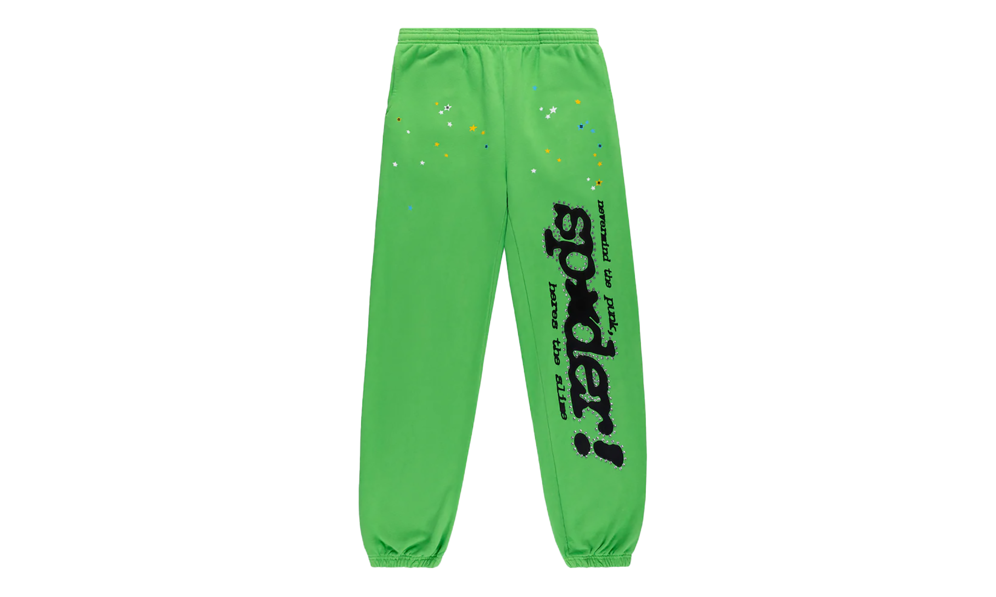 Punk v2 Rhinestone Sweatpants "Bright Green" SP5der197