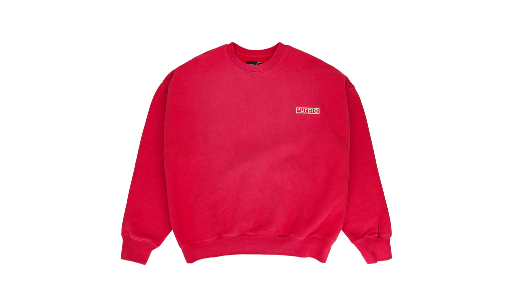 HWT FLEECE CREWNECK "Red" P402 HFRP124