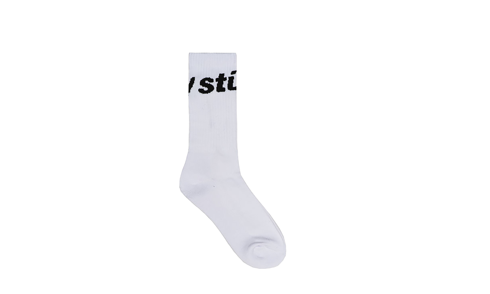 Jacquard Logo Socks "White" STUS92