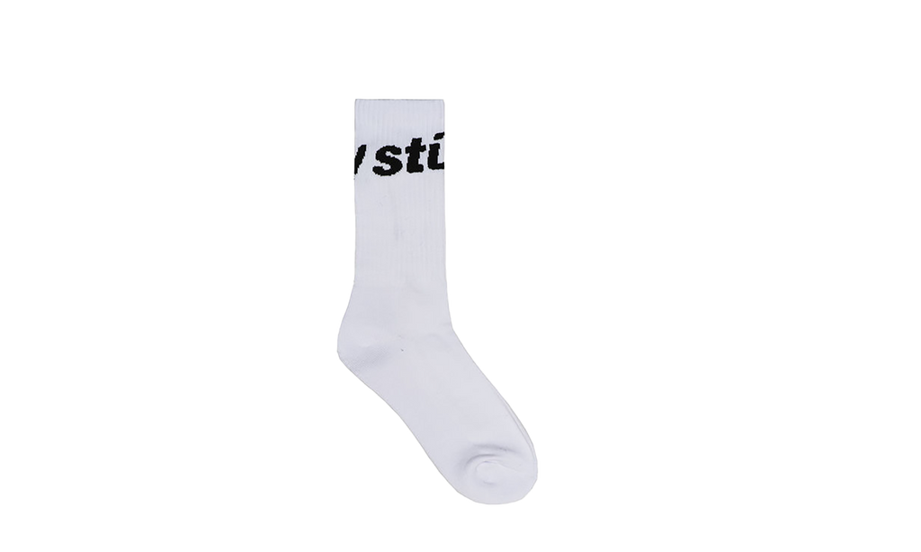 Jacquard Logo Socks "White" STUS92