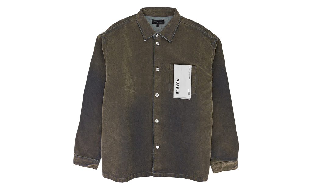 LS FLOCKED SHIRT JACKET DENIM JACKETS "GREEN" PRP XOTW 0044