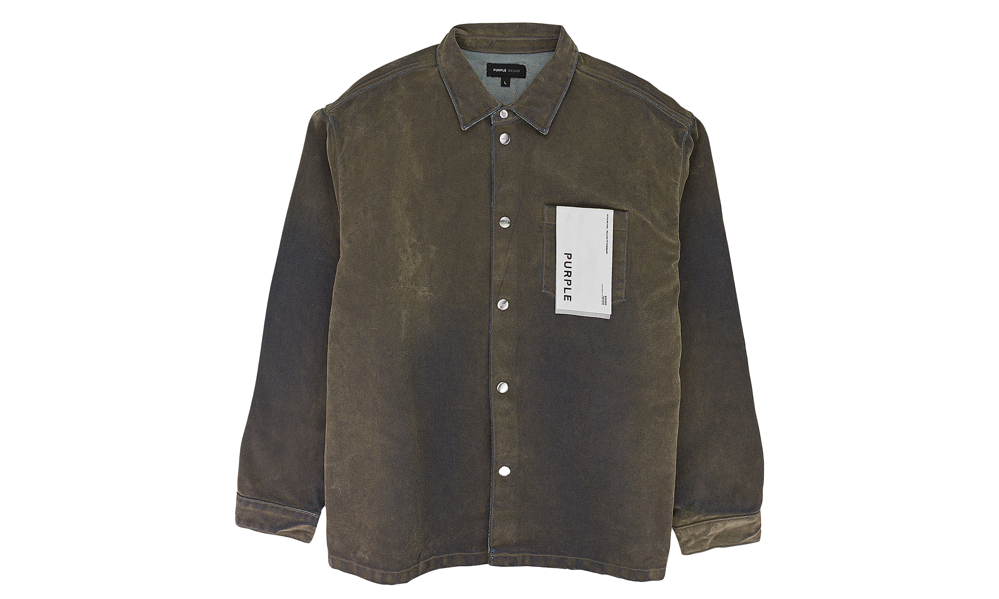 LS FLOCKED SHIRT JACKET DENIM JACKETS "GREEN" PRP XOTW 0044