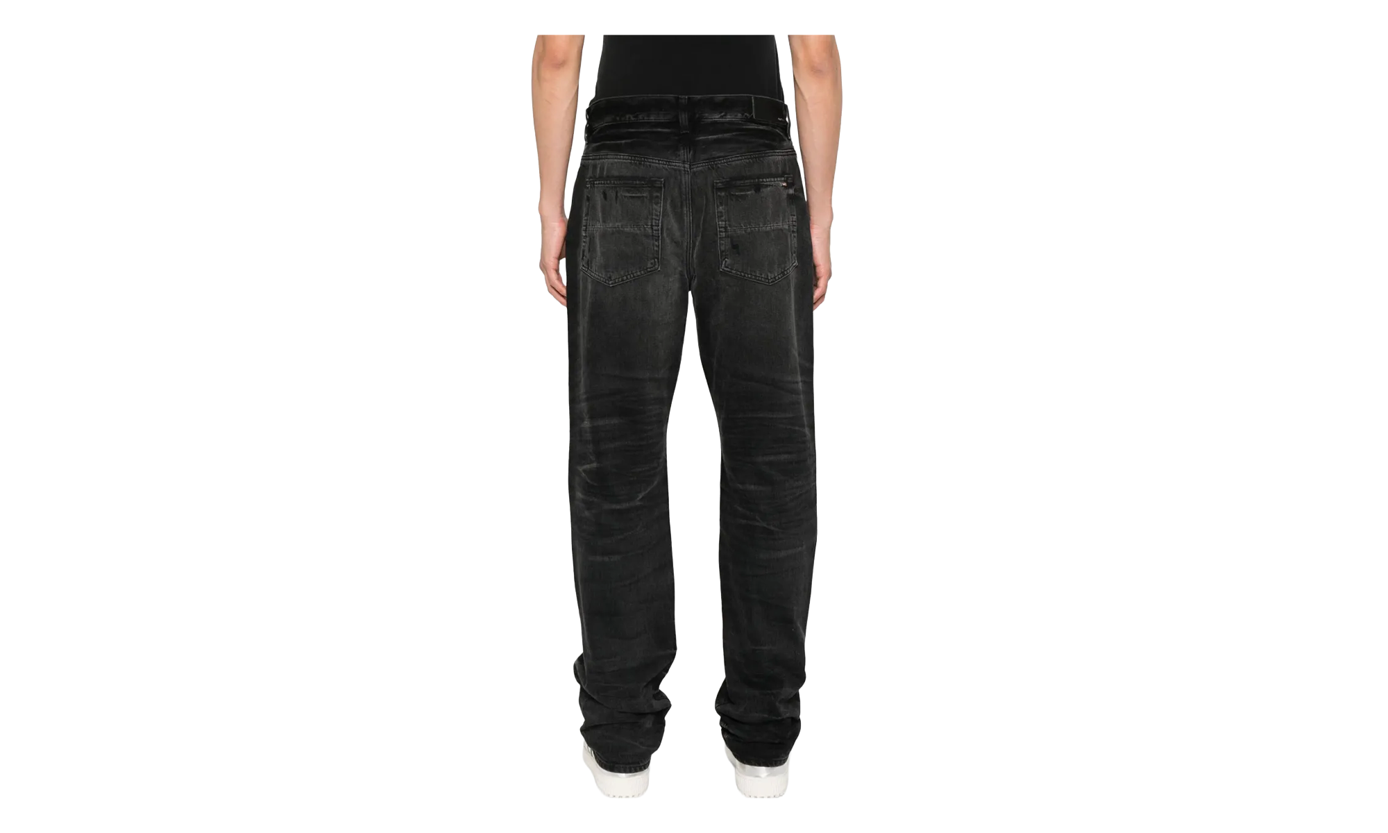 Leather Straight MX1 Jean "Vintage Black" AMDNGH1086 097