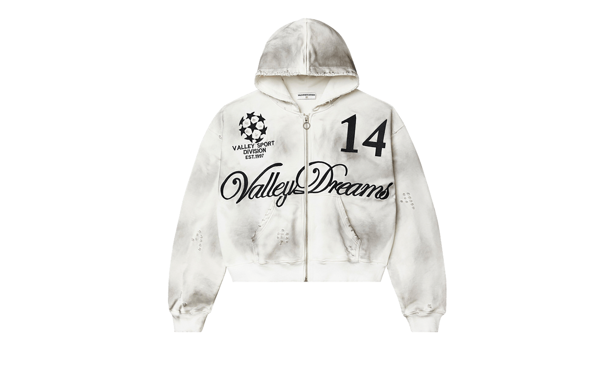 Oreo 14 Zip Up Hoodie "Dest / Smoke" VALE JA 007 OZUH WT