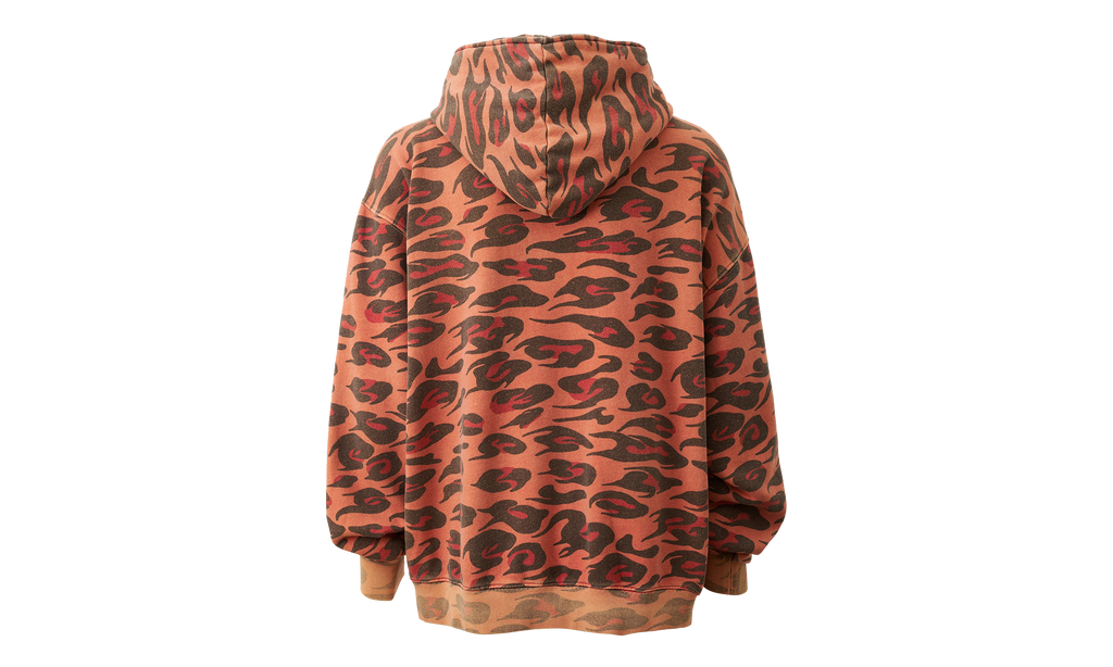 Sunfaded Cheetah Zip-Up Jacket "Red" HSR269
