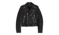 PERFECTO WITH PAINT EMBROIDERY Black Leather Jacket "Black" MLJ033_001