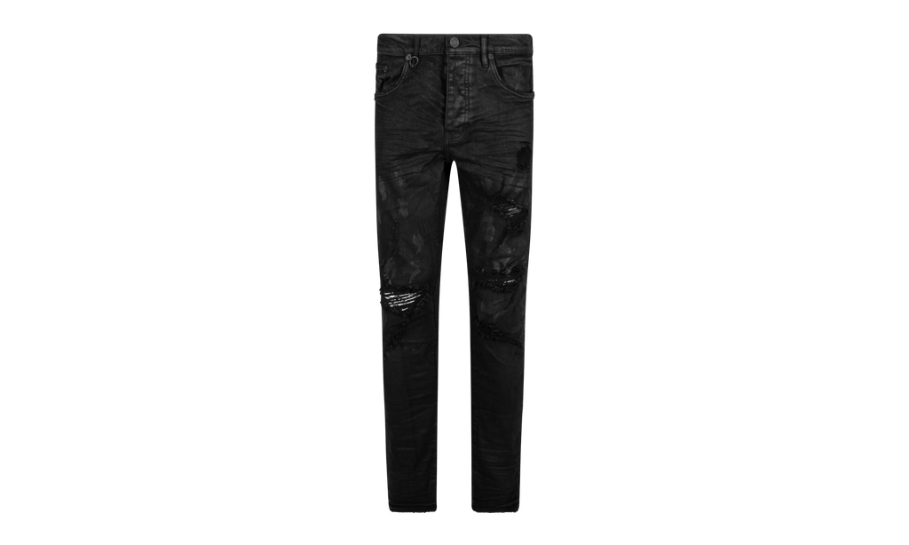 Slim Fit Jeans Low Rise With Slim Leg "Black Oil Spill" P001 BOP