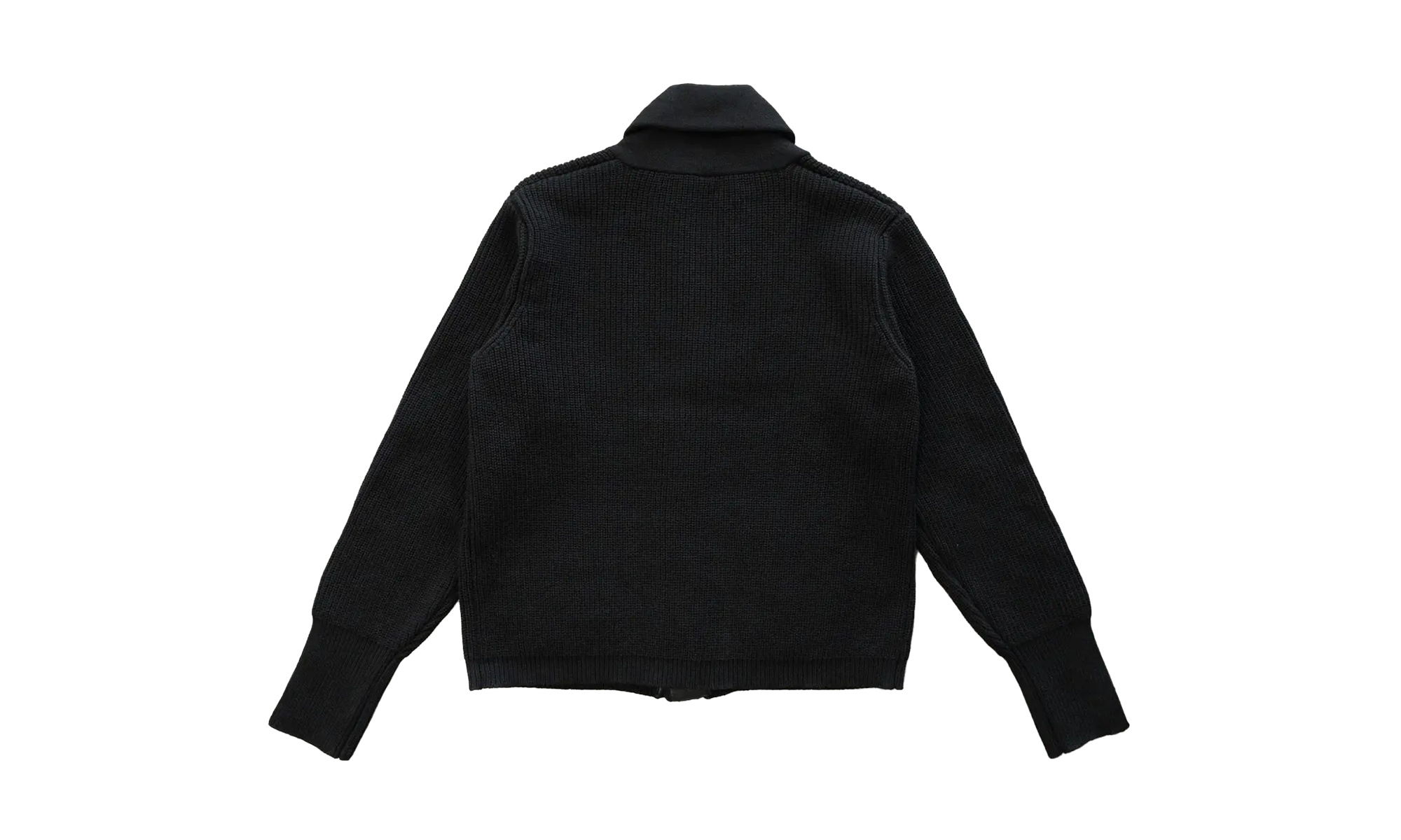 Leather Triple Cross Patch Cardigan Sweater "Black" CHRM0526