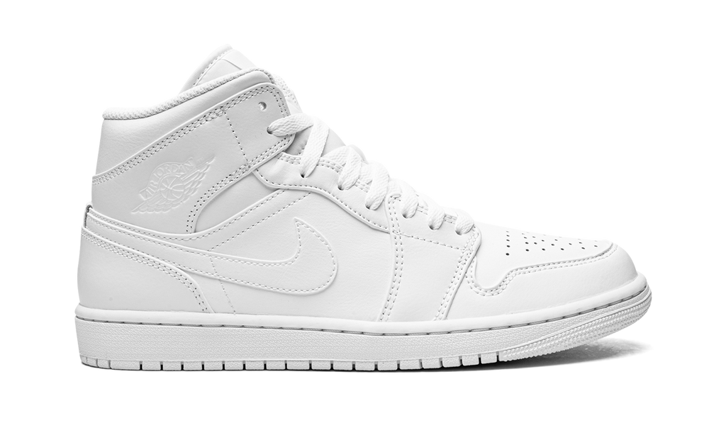 Air Jordan 1 Mid "Triple White" 554724 130