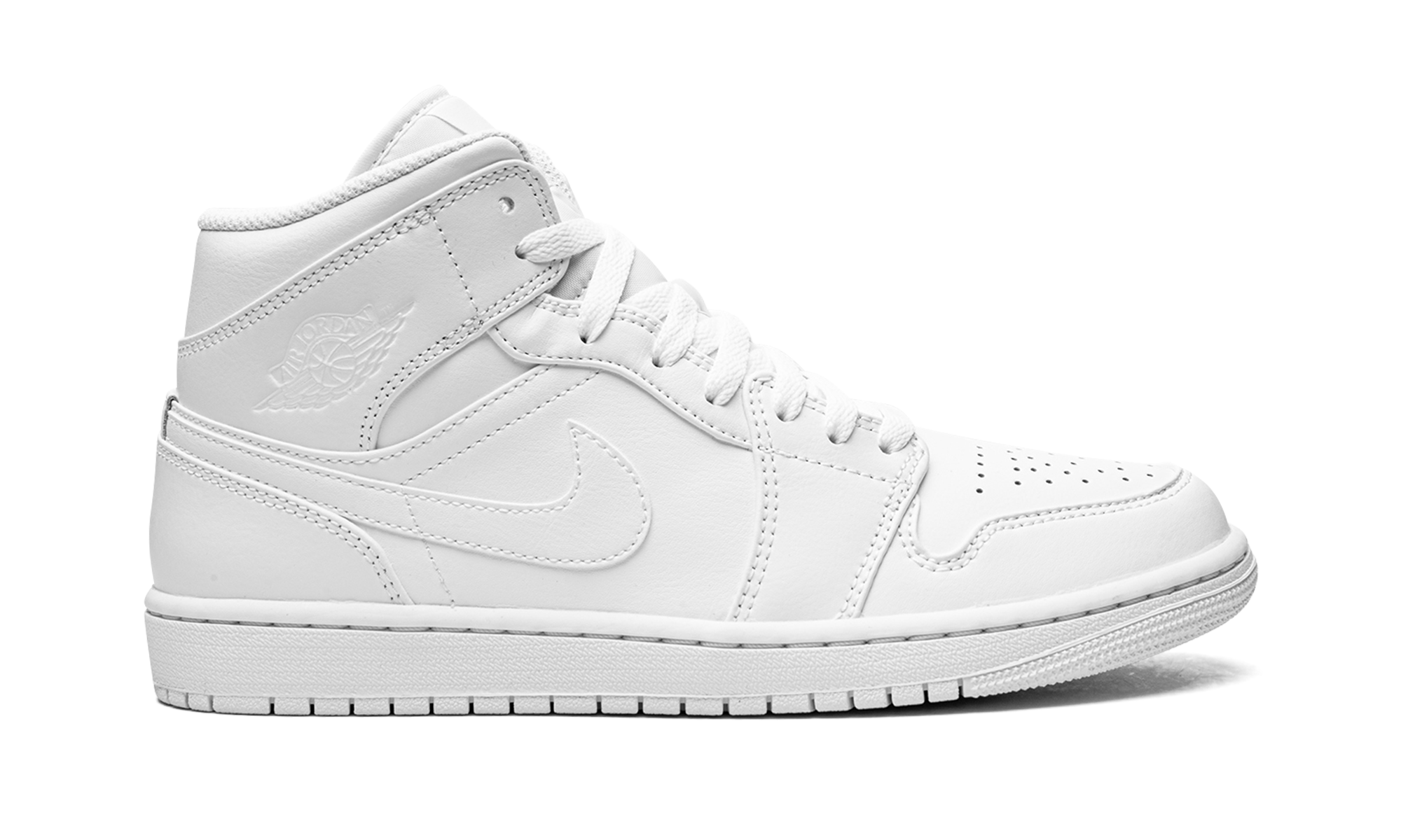 Air Jordan 1 Mid "Triple White" 554724 130