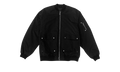 COTTON POLY OVERSIZED BOMBER "Black" P631 WBBB423