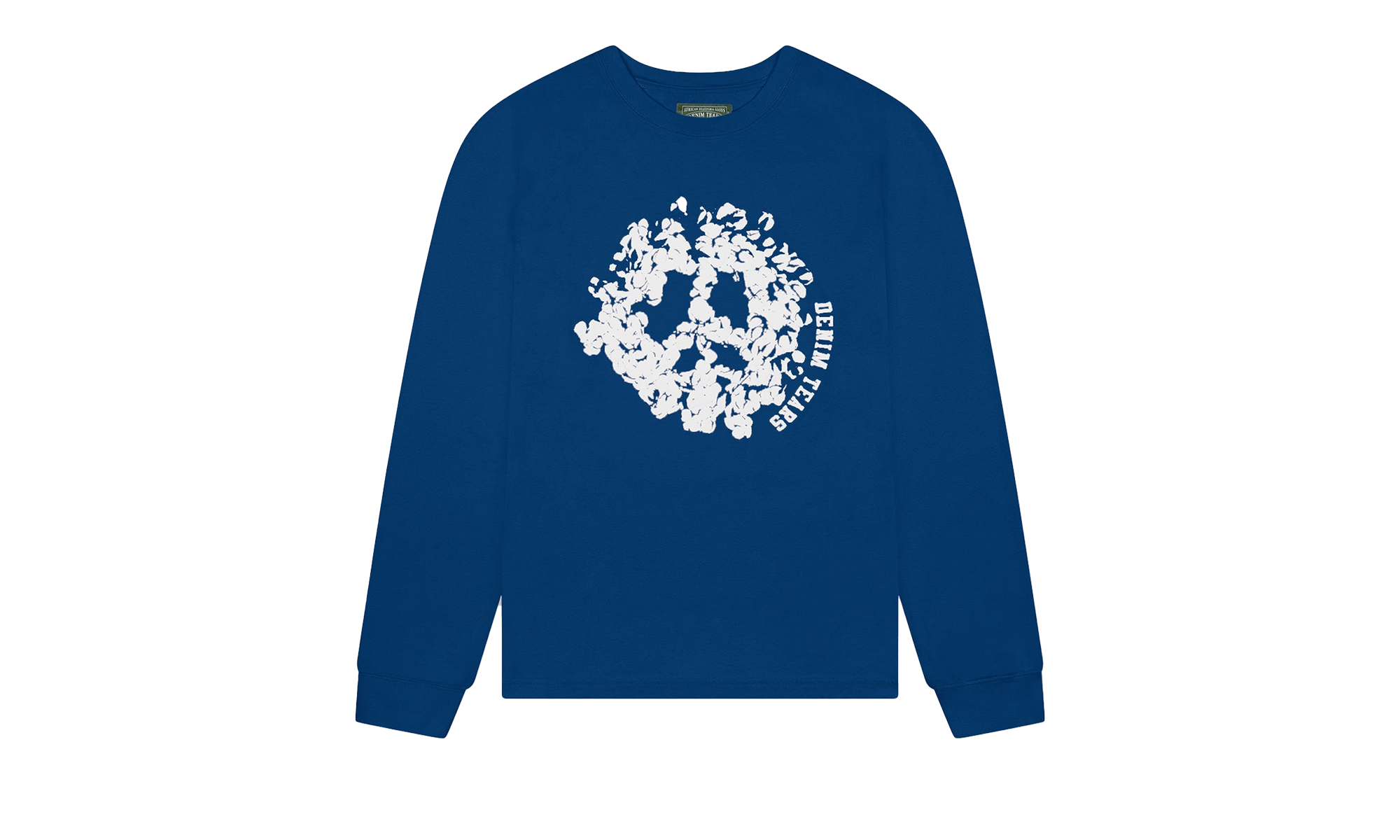 Peace Wreath Long Sleeve Tee "Navy" DT214