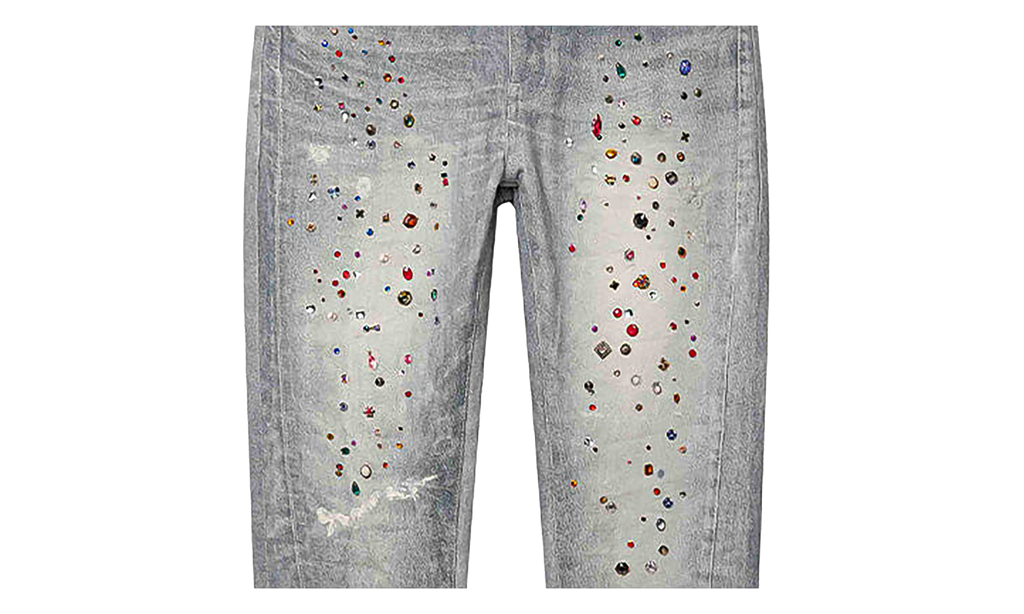 P001 Skinny Jewel Print Denim "Light Indigo" P001 SJWP226