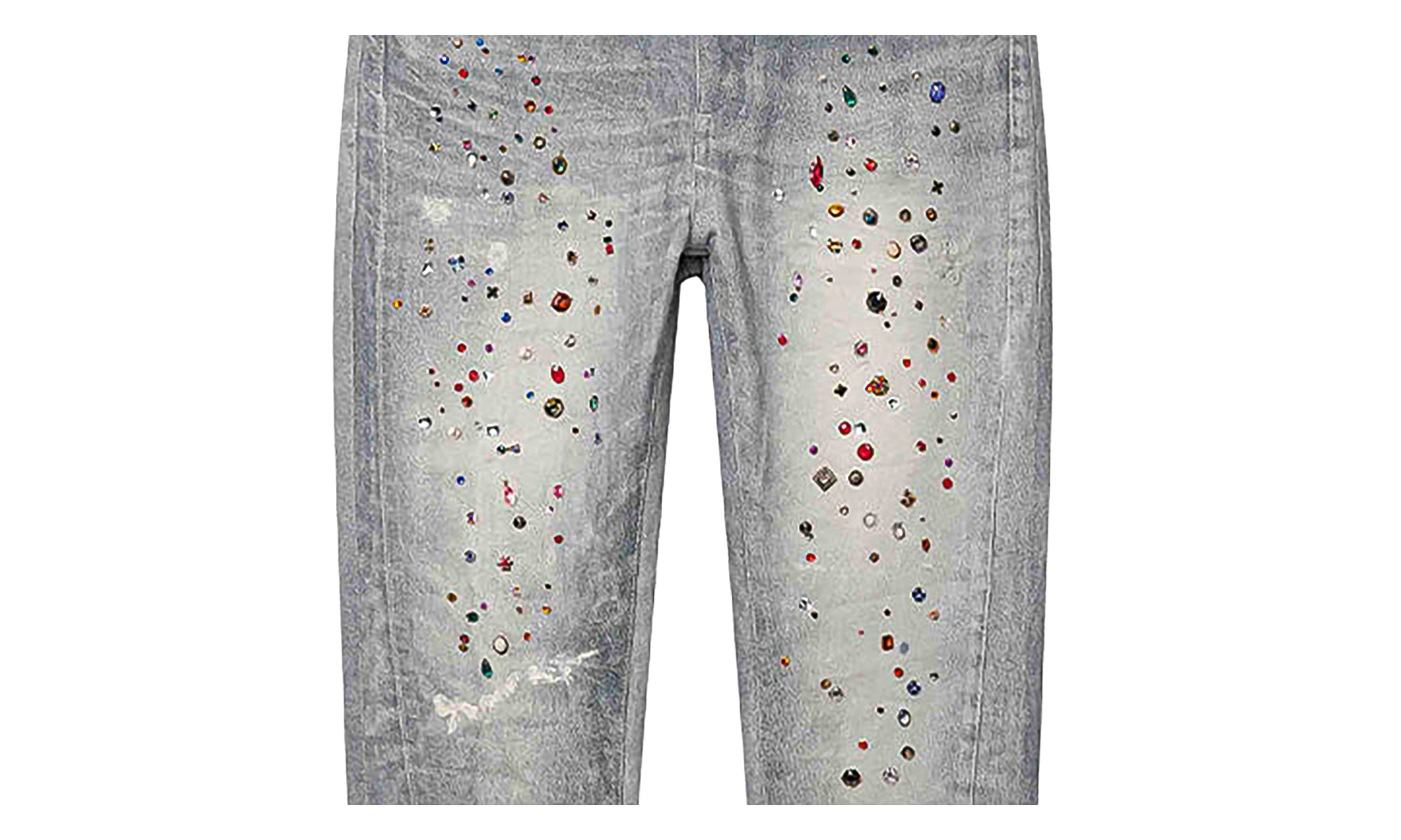 P001 Skinny Jewel Print Denim "Light Indigo" P001 SJWP226