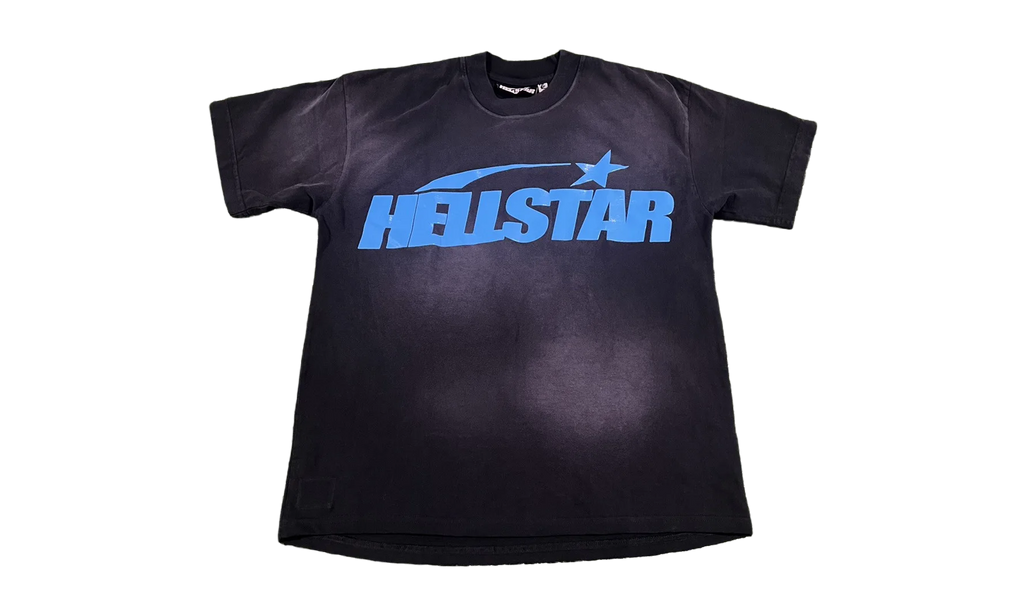 Classic Gel Print T-Shirt "Black / Blue" HSR149